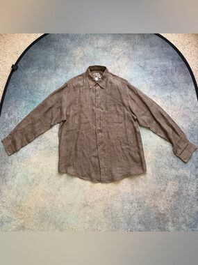 The Territory Ahead Casual Brown Button-Down Shirt